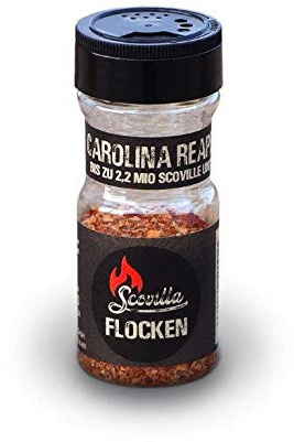 Scovilla s Carolina Reaper, chiliflingor i shaker, 25 g
