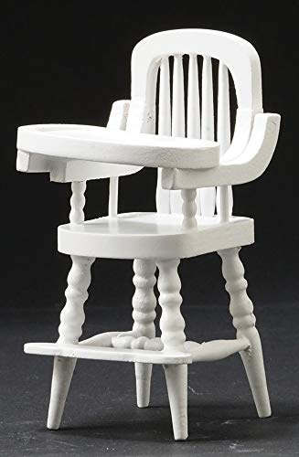 Classics by Handley Dollhouse Miniature High Chair, White