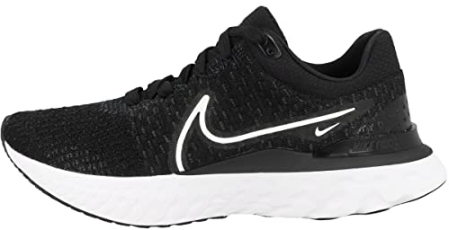 Nike Damen React Infinity Run FK 3 Laufschuh, Black/White, 38.5 EU