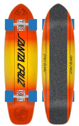 SANTA CRUZ Skateboard a 5 strati Kicktail Retro Cruiser 18,9 x 68,7 cm