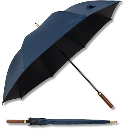 BESCH Paragua Grande XXL Antiviento Fibra de Vidrio Acero Automático Abierto para Hombre y Mujer - Paragua para 2 Personas de 120cm Resistente al Viento - Con Funda