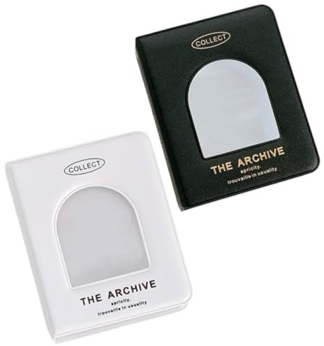 2 Piccoli album per foto da 3 pollici - Piccoli album con 40 inserti per cartine, adatti per foto Fujifilm Instax/Polaroid Hi - Print, cartine da collezione K - Pop - Nero + Bianco