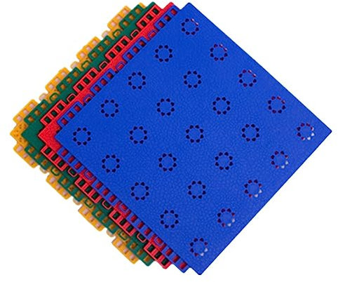 QUSYZD Piastrelle modulari ad Incastro da 1 Piede con Fori di drenaggio, per impianti Sportivi, terrazze, Piscine, Cortili, scantinati, palestre, Garage, Piastrelle per pa,Green-10PCS