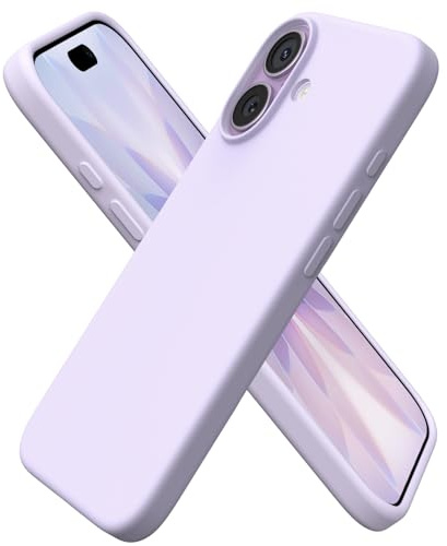 ORNARTO Funda para iPhone 17 (6,3), Funda de Silicona Líquida Premium, Protección Completa, Goma de Gel Suave, Forro de Microfibra Antiarañazos,Carcasa Antigolpes, Lavanda