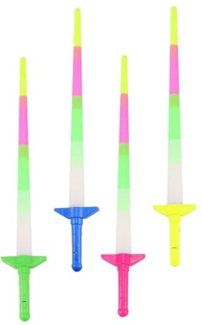 BESTonZON Barras Luminosas de Concierto 4 Piezas para Fans Palos Luminosos de Fiesta Grandes Telescópicos Multicolor para Eventos Nocturnos y Festivales Color Aleatorio