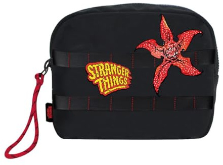 CERDÁ Life'S Little Moments Stranger Things resväska - svart - stor förvaringskapacitet - dragkedja - originalprodukt