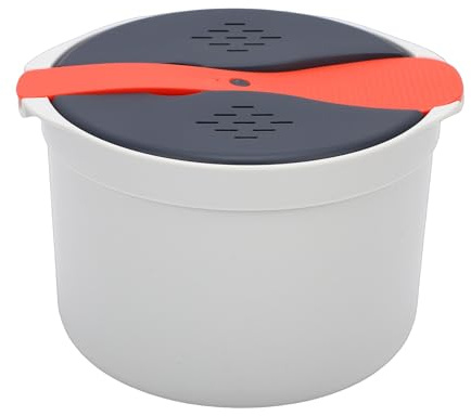 Aumotop Utensilios de Cocina para Microondas Plato para Cocinar Al Incluido Olla de Cocción Eficiente Arroz y Verduras 676 G