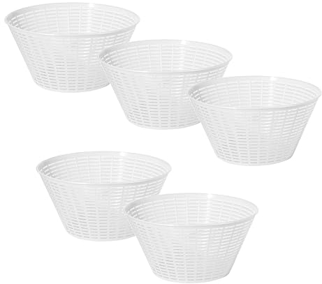 AlcoFermBrew 5 x Moule à fromage 20.3x11cm - 1.8kg Moule pour Ricotta, Forme à fromage, Moule à faisselle