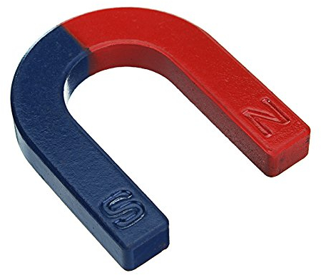 EsportsMJJ U Geformt Hufeisen Magnet Rot Blau Lackiert Pole Physik Experiment Lehre 60Mm