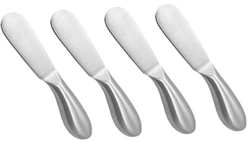 4 pezzi Set di coltelli spalmatori, Accfore in acciaio inox Multipurpos Formaggio e burro Spreader Coltelli