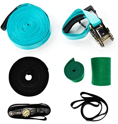 Sangles Slackline 15m - Kit d'apprentissage - pour Pratique Débutante ou Modérée