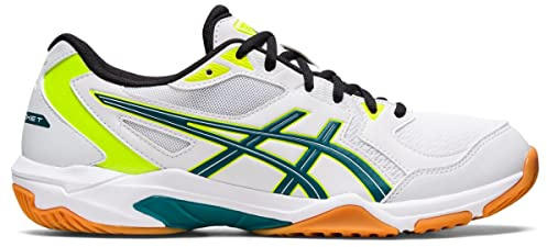 ASICS Men's Gel-Rocket 10 Volleyball Shoes, 11.5, White/Velvet Pine