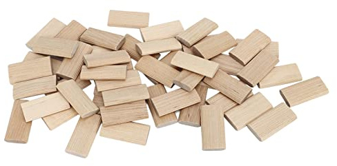 Tappi in Legno di Faggio 6x40mm, 50 Pezzi Tenoni Domino per Mobili e Cuciture, Accessori per Assemblaggio e Costruzione Telai, Forniture Falegnameria Artigianale