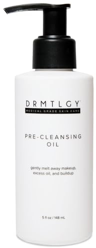 DRMTLGY Pre-Cleansing Oil - Makeup Remover Oil to be Paired with Facial Cleanser - Cleanser for Face - Melts Mascara, Makeup, & Preps for Cleansing, 5 fl oz