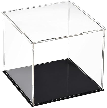 TA-VIGOR Acrylic Display Case 20 x 20 x 20cm Dustproof Clear Showcase