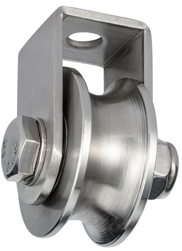 KCNOFNC Umlenkrolle mit 2 Kugellager, Edelstahl Fitness flaschenzug，Umlenkrollen für 12mm Seile Stahlseil, Tragkraft 500kg