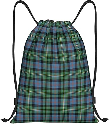 KWQDOZF Mochila con cordón MacArthur Modern Tartan Sackpack para deportes gimnasio mediano