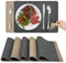 KitchenBoss Platzsets Abwaschbar Tischsets Abwaschbar: Platzdeckchen 6er Set Hitzebeständig Tischset rutschfest Doppelseitigen Platzset (Grau Aprikose) 43x30cm