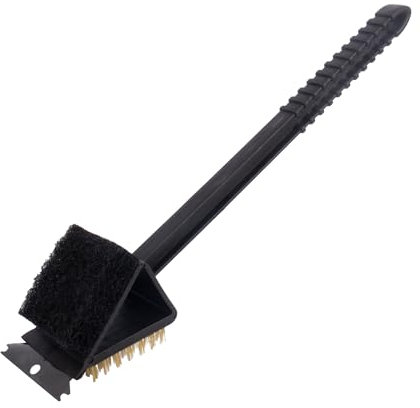 15” BBQ Grill Brush with Bronze Wire – Durable Cleaning Tool for Barbecue Grates, Ideal for Maintaining Grills