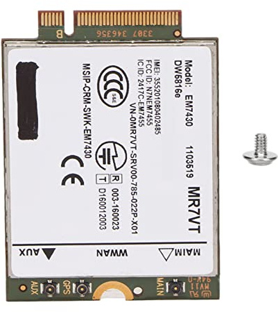 BAFOVY 300 Mbps 4G LTE M.2 Modulo di Scheda di Rete per Latitude 7480 7490 E7470, GPS GLONASS, UMTS HSDPA, B1 B3 B5, Connessione Veloce e Stabile, Configurazione Plug and Play, Design Compatto,