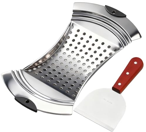 Pasdrucn Grattugia per spätzle in acciaio inox con raschietto, grattugia per spätzle in acciaio inox con manico, grattugia per spätzle