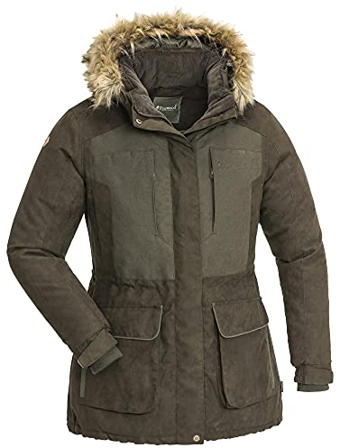 Pinewood Damen Smålandabisko 2.0 Damen Jagd Jacke - Jagdjacke Damen - wind- und wasserdicht - bequeme Passform mit abnehmbarer Kapuze und anderen praktischen Details