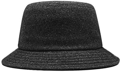 AHECZZ Hut,Herren Fischerhut Winter Warm Bucket Hat 60-65cm Dunkelgrau