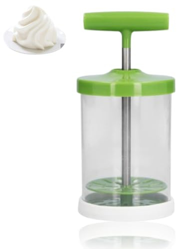 Milk Frother with Press, Manual Milk Creamer Hand Pump Frother Handheld Milk Frothing Pitchers for Milk, Coffee, Cappuccino, Latte, Hot Chocolate