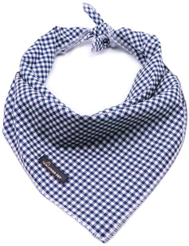 ARING PET Bandana per Cani, Bandane a Quadri in Cotone, Collare Triangolare per Cani di Piccola e Grande Taglia e Gatti