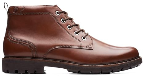 Clarks Botines Batcombe Mix para hombre, Dark Tan Lea, 41 EU