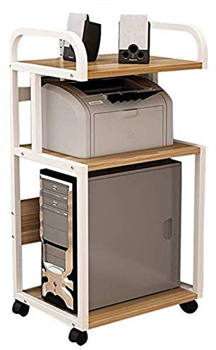 Skrivarställ med förvaring Office Rack Storage Desk Cabinet Mobile Desktop Chassis Rack Skrivarhylla Skrivare Faxmaskin Stativ Arrangör for Hem & Kontor File Organizer Hylla (Color : A)