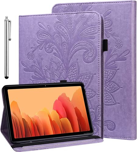 BOLELAW Custodia per tablet Amazon Kindle Fire HD 8 & 8 Plus (12/10th Gen, 2022/2020 Release) 8 con pennino capacitivo in pelle PU per Kindle Fire HD 8 Tablet Case (viola)