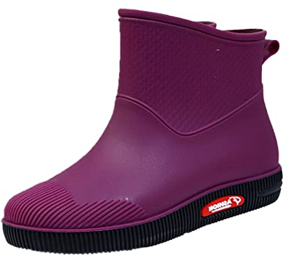 Stivali di Gomma da Donna Stivali da Pioggia All'aperto Scarpe Antiscivolo Nero da Lavoro Stivaletti Stivali da Donna Antiscivolo Rimovibile Antivento Outdoor Stivali da Giardino da Lavoro