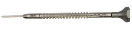 Horotec MSA01.214 - Cacciavite per orologiaio, corpo e stoppino a forma di T in acciaio inox, testa in alluminio con cuscinetto a sfere, prodotto in Svizzera (1,40 mm)
