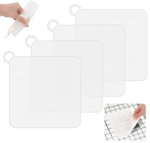 UKOFEW Bouchons de Vidange en Silicone Anti-Odeur,4 Pièces Protection de Drain de Silicone,15 * 15cm Efficace et Réutilisable Universel Bouchon Evier,pour Cuisine, Bain et Buanderie