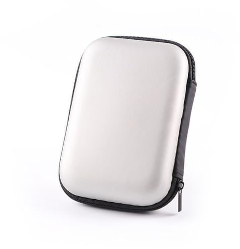 1 pezzi Custodia per Hard Disk Esterno 2.5'',Custodia Hard Disk Esterno 2.5per SDD HDD caso, Memoria Esterna Portatile Disco Esterno Protettiva Borsa Antiurto Rigida Cover Case, Bianco