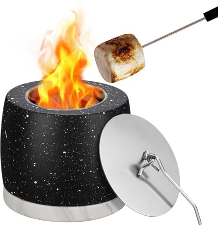 Zankie Pozo de Fuego de Mesa,Pozo de Fuego de Mesa Interior - Pozo de Fuego pequeño - Tazón de fogón de Mesa, fogón de Mesa, Cuenco de Fuego, fogón de Mesa de hormigón para Mujeres, mamá, su Boda,