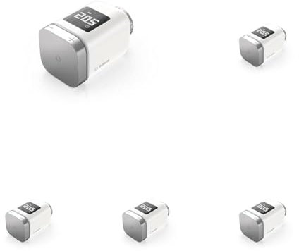 Bosch Smart Home Heizkörperthermostat II, smartes Thermostat mit App-Funktion, kompatibel mit Amazon Alexa, Apple HomeKit, Google Home (Packung mit 5)