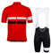 Rennrad Trikot Langarm Herren, Rennrad Trikot Set Herren Fahrrad Trikots Radsport-Bekleidung Rad Rennradtrikots Fahrradtrikot FahrradbekleidungRadshirt Shirt Bib Shorts, Roter, L