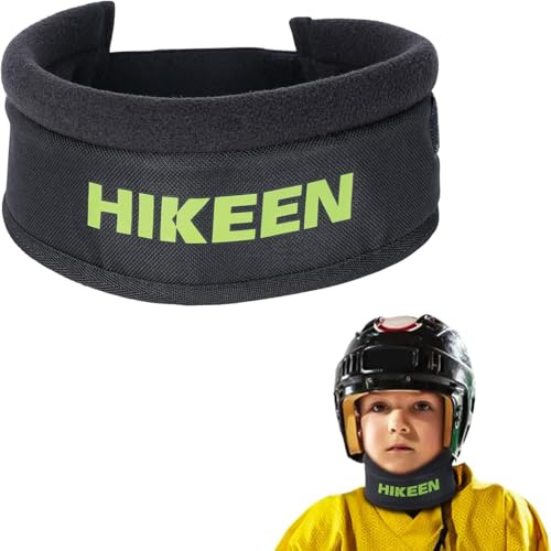 Hikeen Protège-Cou de Hockey: Équipement de Protection de Hockey Réglable Souple pour Adulte et Junior, Protection Cou sur Glace pour Entraînement Sports d'hiver-Junior