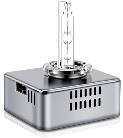 BIHEE D5S lampada allo xeno 25W 6000K a luce bianca HID per fari auto con base in metallo, 1 lampada