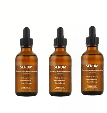 Dekohair Siero Per La Ricrescita Dei Capelli, Protegge I Follicoli Piliferi, L'ispessimento E Il Cuoio Capelluto Più Sano Per Uomini E Donne 2 Fl Oz ,3 pcs