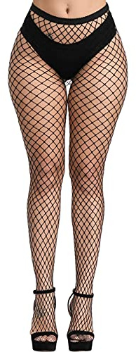 Kikoroco Women's Fishnet Stockings Sexy Tights High Waisted Pantyhose