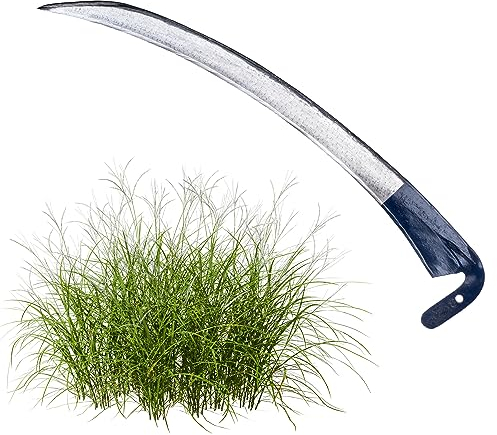 KADAX Guadaña metálica de jardín, guadaña de Mano, Hoz, guadaña Plegable, guadaña de Crecimiento Salvaje, guadaña, Hoz de jardín, Hoz de Hierba, Hoz de Hoja, Hoz de Mano, Hoz pequeña (80 cm)