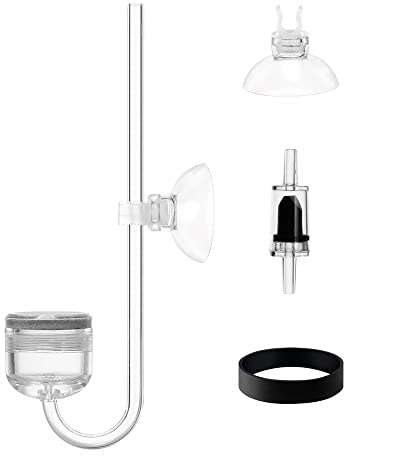 MiOYOOW Aquarium CO2 Diffuser, Acrylic CO2 Diffuser Atomizer with Bubble Counter/Check Valve for Fish Tank Aquarium Plants