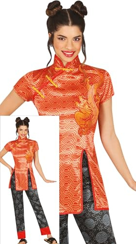 FIESTAS GUIRCA Costumi Tradizionali Cinesi Donna - Kimono Drago Costumi Giapponesi per Donna