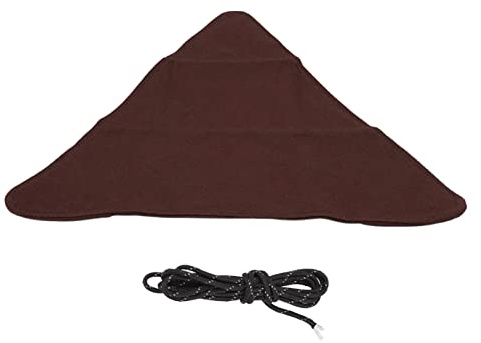AKLOSIPY Bärbar Hopfällbar Triangelduk | Campingsits i Canvas för Utomhusaktiviteter, Fiske och Vandring - Military Green (Mörkbrun)