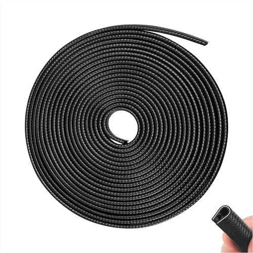 Car Door Edge Protector 10m Edge Guards U-Shaped Automotive Door Trim Edge Protector Anti-collision Car Door Paint Protection Strip for Most Cars, Black