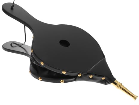 Healeved Manual Fire Bellows Lightweight Portable Wooden Fireplace Blower for Outdoor Camping Barbecue