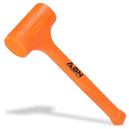 ABN Dead Blow Hammer, 3 lb Pound – Unicast Mallet with Non-Marring Rubber Coating